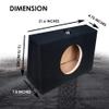 Audiotek CA-10SME 10" inch Single Angle Sealed Hatchback Box Sub Speaker Truck Subwoofer - Single Box - All MDF view 4