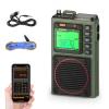 Raddy RF75A APP Control Shortwave Radio, Portable Shortwave Radios AM/FM/VHF/SW/WB Weather Radio, Pocket Radio Rechargeable w/ 9.85 Ft Wire Antenna (Army Green) view 1