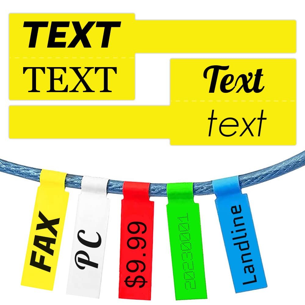 1500PCS Custom Stickers Waterproof Personalized Self-Adhesive Cable Label Sticker Network PC UTP Wire Marker Management