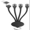 2GO All in One USB/Type C Charging Cable Black 15 cm view 1