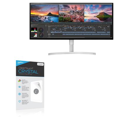 BoxWave Screen Protector Compatible with LG 34 Monitor (34BK95U) - ClearTouch Crystal (2-Pack), HD Film Skin - Shields from Scratches