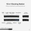 Plugable 12-in-1 Dual 4K USB C Docking Station, Works With Chromebook Certified, Driverless 60W Charging Dock, Compatible with ChromeOS and Windows, 2x HDMI, 2x DisplayPort, Ethernet, 1x USB-C, 6x USB view 2