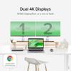 Plugable 12-in-1 Dual 4K USB C Docking Station, Works With Chromebook Certified, Driverless 60W Charging Dock, Compatible with ChromeOS and Windows, 2x HDMI, 2x DisplayPort, Ethernet, 1x USB-C, 6x USB view 3