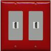 RiteAV HDMI Wall Plate 2 Port - 2 Gang [Red/Gray] view 1