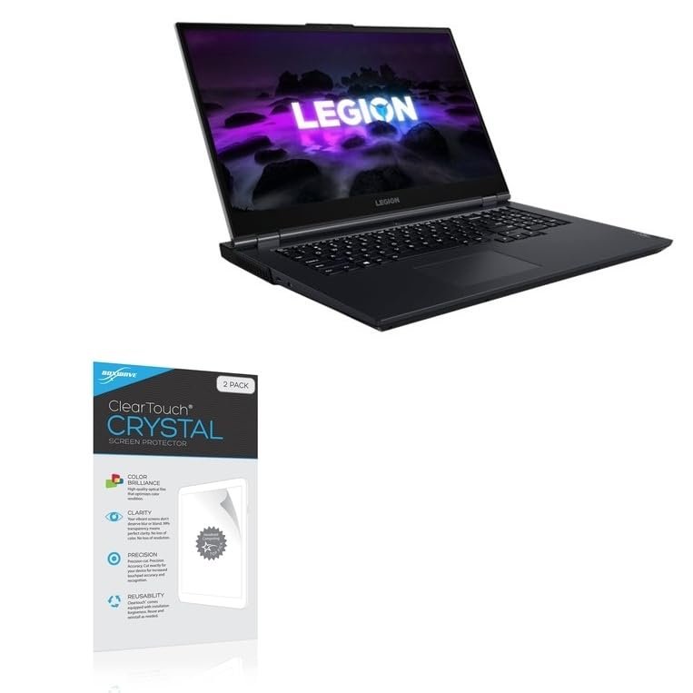 BoxWave Screen Protector Compatible with Lenovo Legion 5 (17 in - 82JY) - ClearTouch Crystal (2-Pack), HD Film Skin - Shields from Scratches