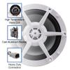 RecPro RV 6" Coaxial Water-Resistant Speaker Indoor/Outdoor with RGB LED Lighting (1, White) view 2