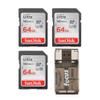 SanDisk 64GB Ultra Class 10 140 MB/s UHS-I SDXC Memory Card (3-Pack) with Focus All-in-One High Speed Card Reader (4 Items) view 1