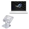 BoxWave Stand and Mount Compatible with ASUS ROG Zephyrus G15 (GA503) - Executive VersaView Laptop Stand, Ergonomic Adjustable Viewing Angle Metallic Riser - Metallic Silver view 1