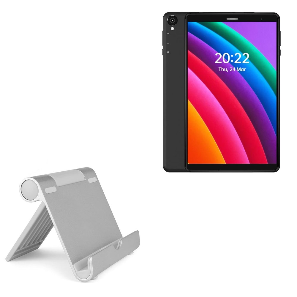 BoxWave Stand and Mount Compatible with Headwolf Tablet FPad1 (8 in) - VersaView Aluminum Stand, Portable, Multi Angle Viewing Sturdy