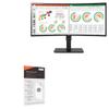 BoxWave Screen Protector Compatible with LG 34 Curved Monitor (34BN77C) - ClearTouch Anti-Glare (2-Pack), Anti-Fingerprint Matte Film Skin view 1