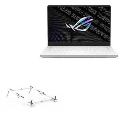 BoxWave Stand and Mount Compatible with ASUS ROG Zephyrus G15 (GA503) - Pocket Aluminum Stand 3-in-1, Portable Multi Angle Viewing Riser - Metallic Silver