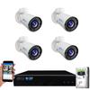 GW Security 8 Channel 4K NVR 5MP PTZ 4X Optical Zoom IP Security Camera System with 4 Super HD 1920P Weatherproof Pan Tilt Zoom 2-Way Audio PoE Security Bullet Cameras, AI Human Detection view 1