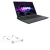 BoxWave Stand and Mount Compatible with Lenovo Legion 5 Pro (16 in - 82JQ) - Pocket Aluminum Stand 3-in-1, Portable Multi Angle Viewing Riser - Metallic Silver view 1