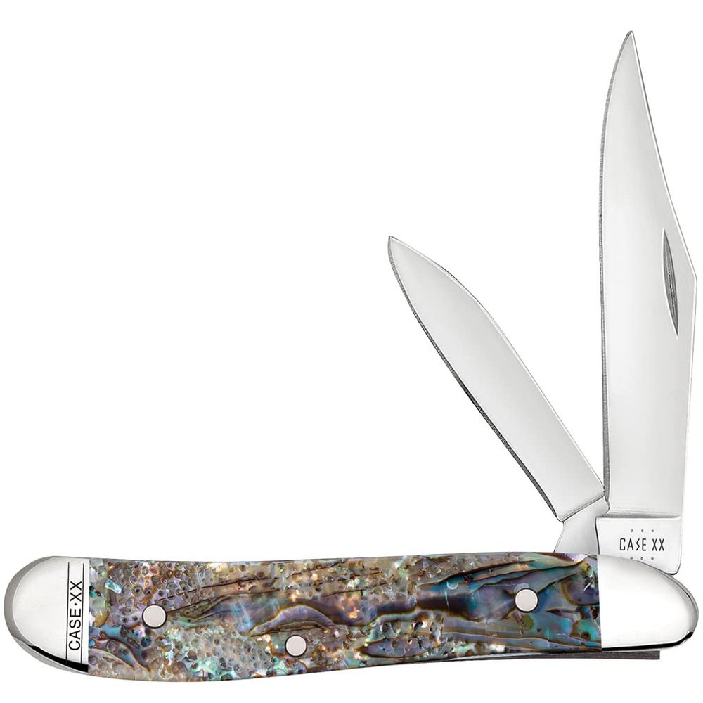 Case XX WR POCKET KNIFE ABALONE PEANUT, ITEM 12025, LENGTH CLOSED 2 7/8 INCH (8220 SS)