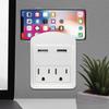 2 Outlet Extender with 2 USB Ports - Multi Plug Outlet with 300 Joules Surge Protector - Multipurpose USB Outlet with 2.4A Fast Charging for Travel (White) view 2