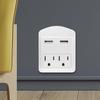 2 Outlet Extender with 2 USB Ports - Multi Plug Outlet with 300 Joules Surge Protector - Multipurpose USB Outlet with 2.4A Fast Charging for Travel (White) view 3
