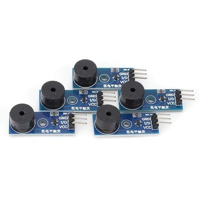 Passive Buzzer Module, 5 Pcs 3. 3-5V Passive Low Level Buzzer Frequency Controllable Sound Module with 3 Pin Control for Electronic Projects