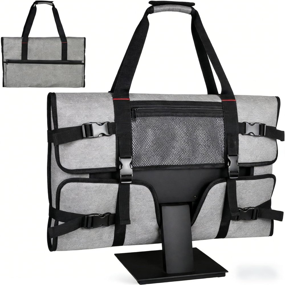 ANKROYU Travel Carrying Bag Compatible for 24in LCD Display Screen, Desktop Computer Monitor Carrying Case, Protective Storage Case Monitor Dust Cover with Padded Velvet Lining