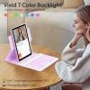 BLUTLOTUS Case for iPad 9th/8th/7th Generation with Keyboard 10.2 Inch,360 Rotatable Magnetic Keyboard Case,Pencil Holder&Grooves Design,7 Color Backlit Detachable Wireless Keyboard(Purple) view 4