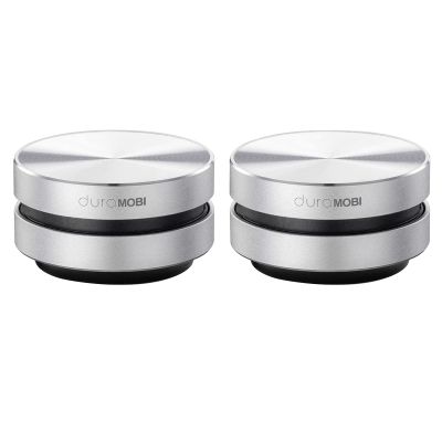 Henniu Bone Conduction Speakers, Wireless 2 Pack Mini Portable Loud Stereo Sound Built-in Mic (Silver-2pcs)