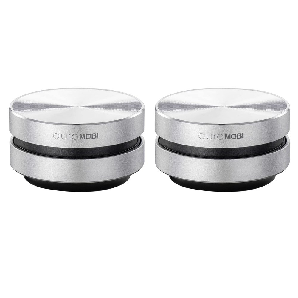 Henniu Bone Conduction Speakers, Wireless 2 Pack Mini Portable Loud Stereo Sound Built-in Mic (Silver-2pcs)