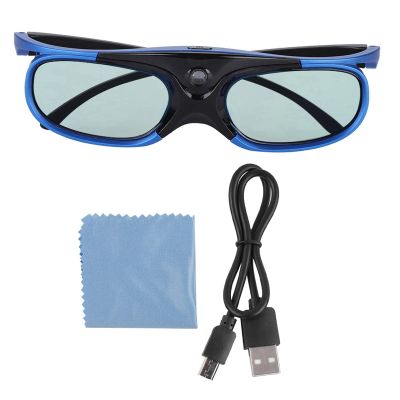 Hidyliu 3D Glasses HD Rechargeable 3D Active Shutter Glasses for All DLP Link 3D Projectors, Compatible with BenQ, Optoma, Viewsonic DLP Projector, Cannot be used for TV Computer
