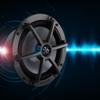RecPro RV 8.8" Coaxial Water-Resistant Speaker Indoor/Outdoor with RGB LED Lighting (1, Smoke) view 3