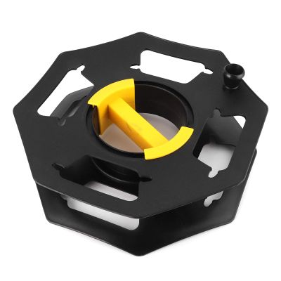 Heavy Duty Black & Yellow Cable Tidy Reel 25m, and Camping Electric Hook Up Cable Wire Storage, Home Tidy Holder Organiser Cord Storage Wheel
