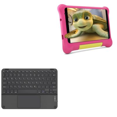 BoxWave Keyboard Compatible with Coolfan Android 10 Go Tablet TK706 (7 in) - SlimKeys Bluetooth Keyboard with Trackpad, Portable Slim TouchPad - Jet Black