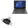 BoxWave Smart Gadget Compatible with HP Victus 15 (15z-fb000) - AllReader SD Card Reader, microSD Card Reader SD Compact USB - Jet Black view 1