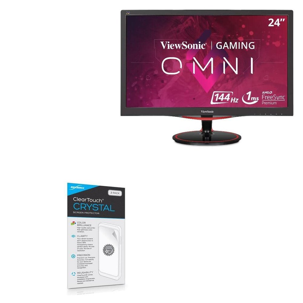 BoxWave Screen Protector Compatible with LG 24 Monitor (24GQ40W) - ClearTouch Crystal (2-Pack), HD Film Skin - Shields from Scratches