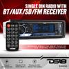 DS18 SDX1M Multimedia Car Stereo Built in Bluetooth 7 Volt Preouts- Single Din Mechless Digital Media Receiver Dual USB SD AUX Input AM FM Car Radio Remote Quick Charge Hands Free (Renewed) view 2