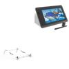 BoxWave Stand and Mount Compatible with Parblo Coast 12 Pro - Pocket Aluminum Stand 3-in-1, Portable Multi Angle Viewing Riser - Metallic Silver view 1