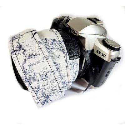 Nautical Camera Strap, White Nautical Camera Strap Universal DSLR Neck & Shoulder Strap, Photography Accessory, Gift for Men & Women