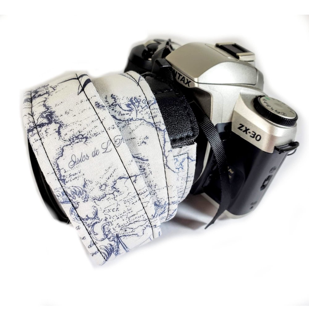 Nautical Camera Strap, White Nautical Camera Strap Universal DSLR Neck & Shoulder Strap, Photography Accessory, Gift for Men & Women
