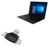BoxWave Smart Gadget Compatible with Lenovo ThinkPad P14s (20VX) - AllReader SD Card Reader, microSD Card Reader SD Compact USB - Jet Black view 1