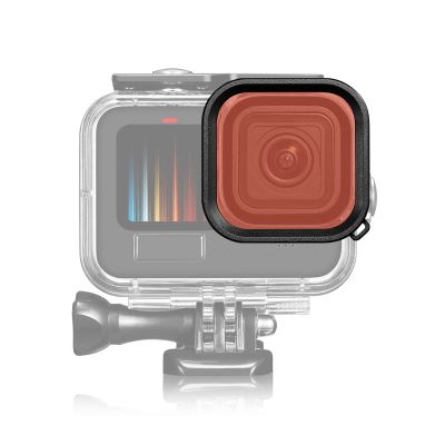 Underwater Camera Dive Filters for for 10 11 Black, Dive Filters with Housing Case and Lanyard for Various Underwater Video and Photography Conditions (Red)