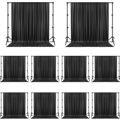10 Pack 10ft x10ft Seamless Durable Backdrop for Party, Wedding, Baby Shower, Birthday, Graduation, Exhibition Decoration Photography Bridal Shower Drape Photo Booth Home Curtain