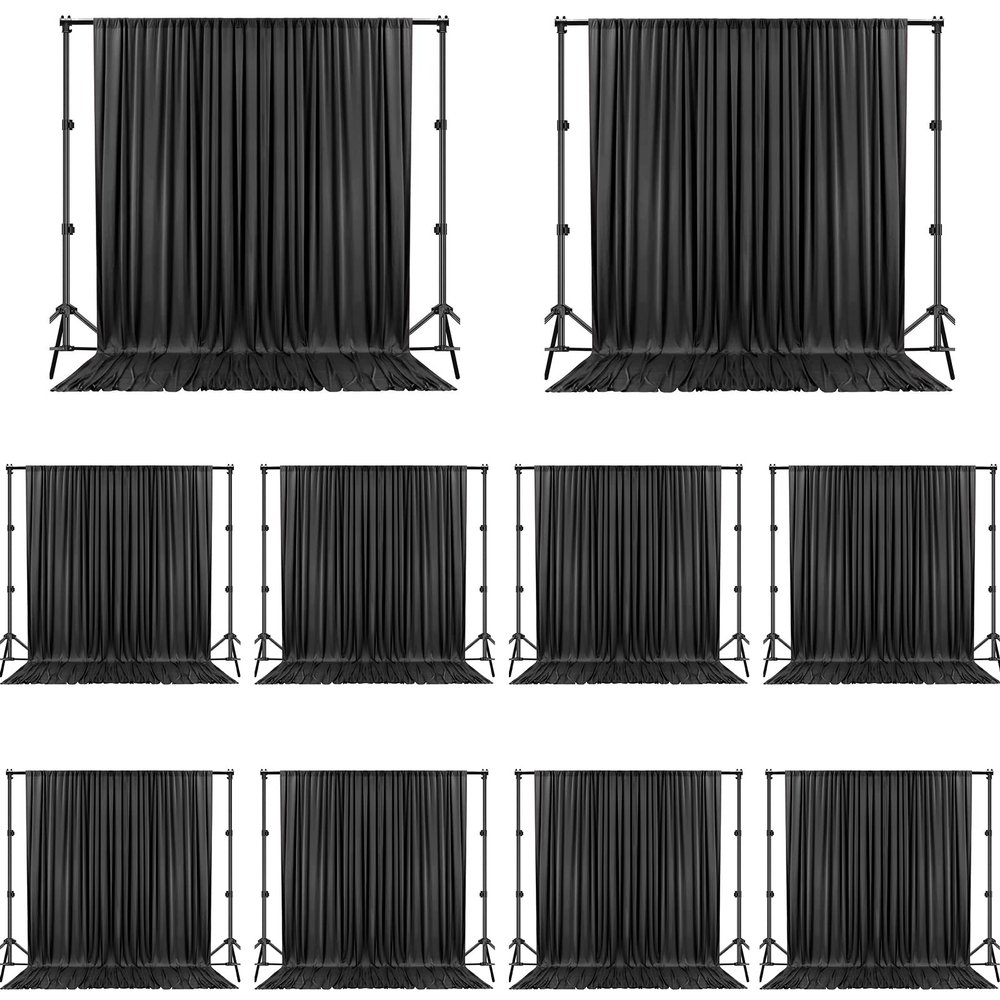 10 Pack 10ft x10ft Seamless Durable Backdrop for Party, Wedding, Baby Shower, Birthday, Graduation, Exhibition Decoration Photography Bridal Shower Drape Photo Booth Home Curtain
