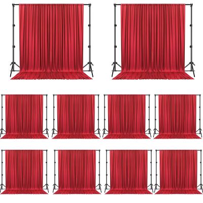 10 Pack 10ft x10ft Seamless Durable Backdrop for Party, Wedding, Baby Shower, Birthday, Graduation, Exhibition Decoration Photography Bridal Shower Drape Photo Booth Home Curtain
