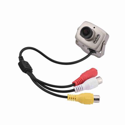 Wired Mini Analog CCTV Camera, Audio Video Surveillance Camera, Mini 6LED Wired CMOS CCTV Security Camera Night Vision Digital Video Camera PAL (NTSC Format (Delivered on Sticky Notes))