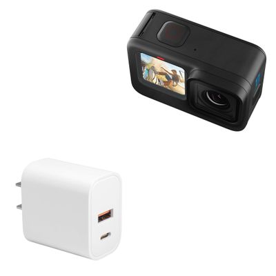 BoxWave Charger Compatible with GoPro Hero 11 CHDHX-111-CN (1.9 in) - PD miniCube (20W), 20W PD USB Type-C Wall Charger - Winter White