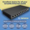 2.5GB Switch (8 Port) for Ethernet Network - High Speed 10M/100M/1G/2.5G Gigabit (802.3bz) - Unmanaged Plug & Play Fanless LAN Splitter - Metal Case - Wall Mountable - Tupavco TP1980 view 3