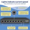 2.5GB Switch (8 Port) for Ethernet Network - High Speed 10M/100M/1G/2.5G Gigabit (802.3bz) - Unmanaged Plug & Play Fanless LAN Splitter - Metal Case - Wall Mountable - Tupavco TP1980 view 4