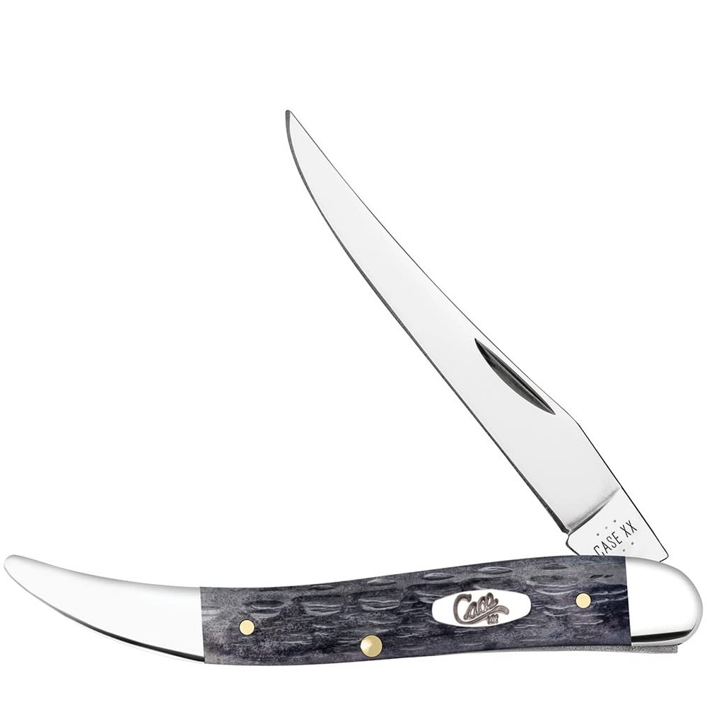 Case XX WR POCKET KNIFE MEDIUM TEXAS TOOTHPICK - POCKET WORN GRAY BONE CRANDALL JIG, ITEM 58421, LENGTH CLOSED 4 1/4 INCH (610094 CS)