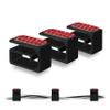 3pc VHB Adhesive Cable Organizer Holder, for Heavy Cables, PC Cords & Wires with Strong Adhesive, Under Desk Mount Management - Small (Black) view 1