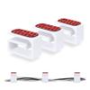 3pc VHB Adhesive Cable Organizer Holder, for Heavy Cables, PC Cords & Wires with Strong Adhesive, Under Desk Mount Management - Small (White) view 1