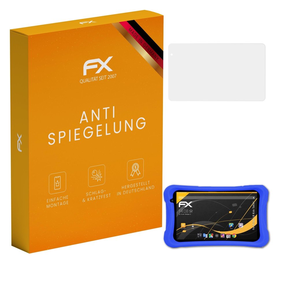 atFoliX Screen Protector compatible with Pritom L8 Kids Tablet Screen Protection Film, anti-reflective and shock-absorbing FX Protector Film (2X)