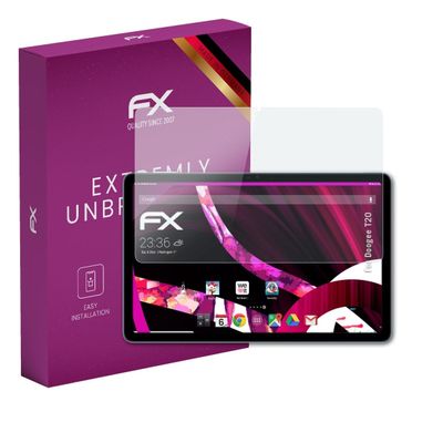 atFoliX Plastic Glass Protective Film compatible with Doogee T20, 9H Hybrid-Glass FX Screen Protector