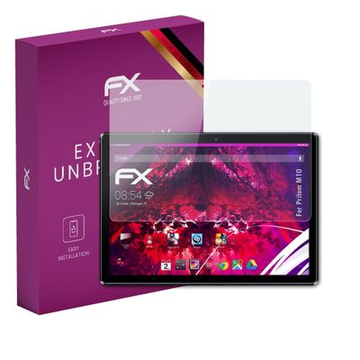 atFoliX Plastic Glass Protective Film compatible with Pritom M10, 9H Hybrid-Glass FX Screen Protector
